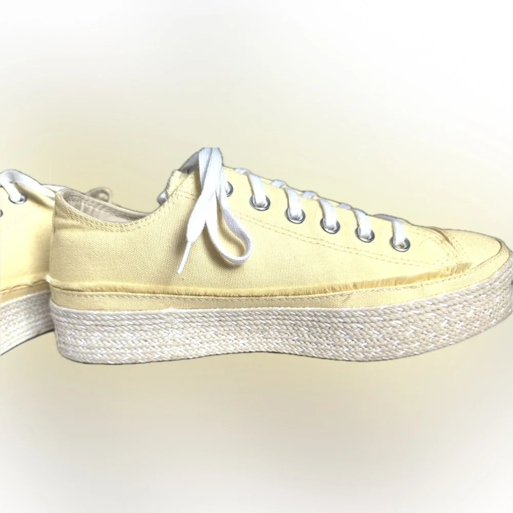 Converse Chuck Taylor Hard to Find All Star Espadrille Sneakers Yellow Size 9.5 - Picture 5 of 16